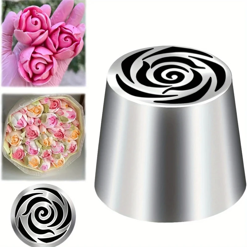 Extra Large Russian Piping Tip Stainless Steel Flower Piping Tips Rose Floral Icing Nozzles for Cake Decorating Frosting
Extra Large Russian Piping Tip Stainless Steel Flower Piping Tips Rose Floral Icing Nozzles for Cake Decorating Frosting
