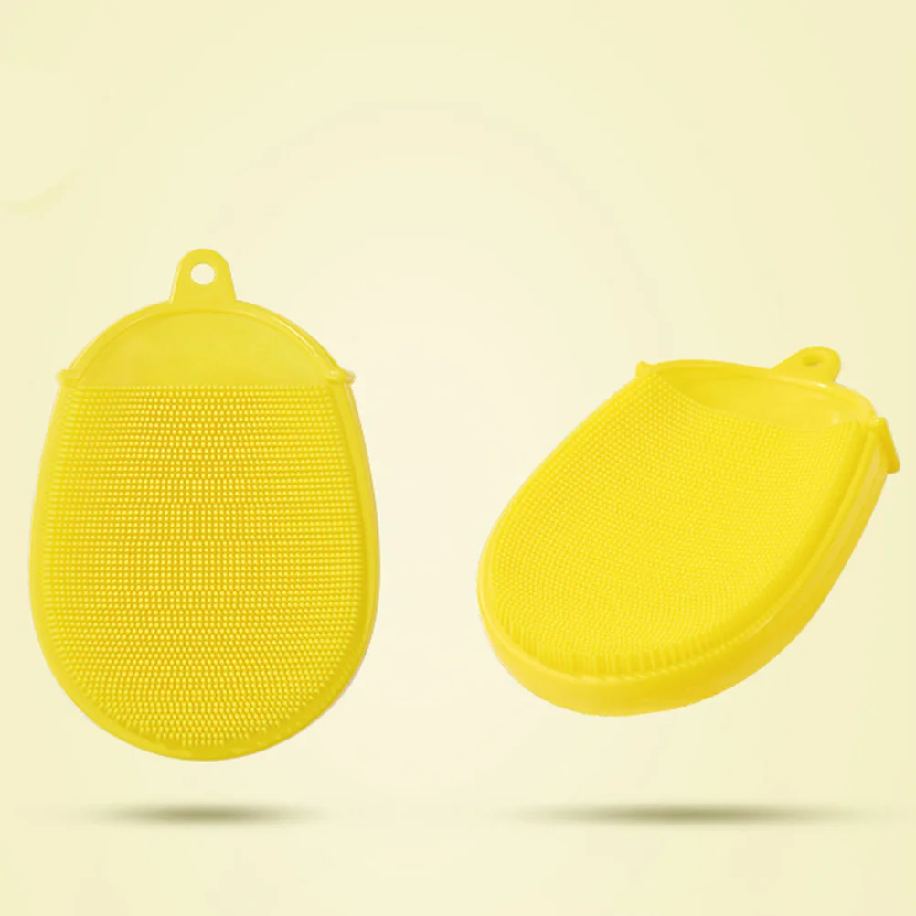 Silicone Bathing Scrubber Massager For Body Face Cleaning Kids Adults Soft Stretchable Anti-Bacterial Wall-Hung Yellow
Silicone Bathing Scrubber Massager For Body Face Cleaning Kids Adults Soft Stretchable Anti-Bacterial Wall-Hung Yellow