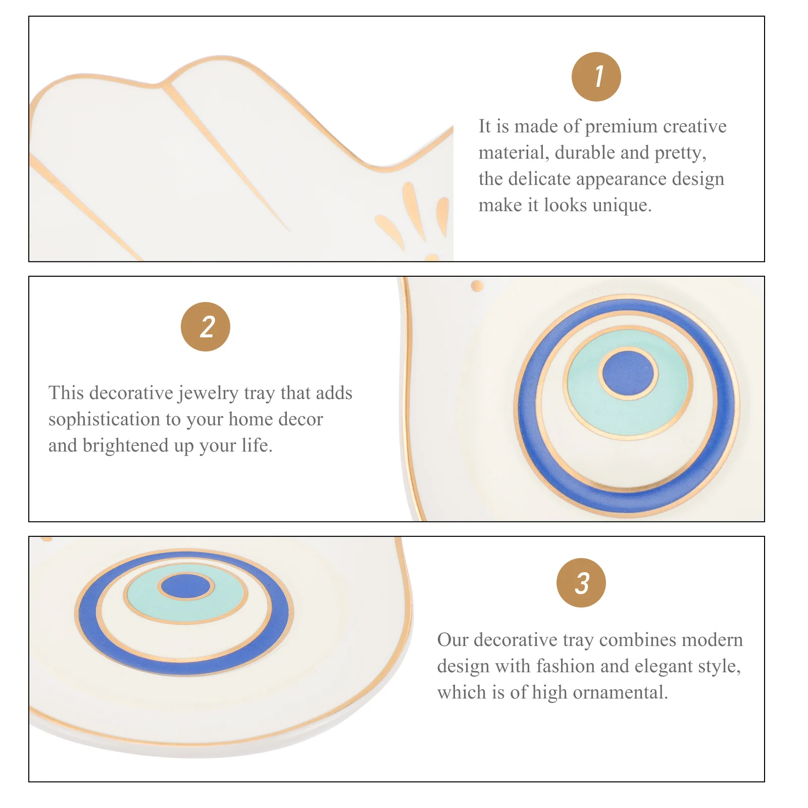 Eye Jewelry Display Tray Creative Ceramic Jewelry Holder Elegant Trinket Dish for Bracelets Rings Lipstick
Eye Jewelry Display Tray Creative Ceramic Jewelry Holder Elegant Trinket Dish for Bracelets Rings Lipstick