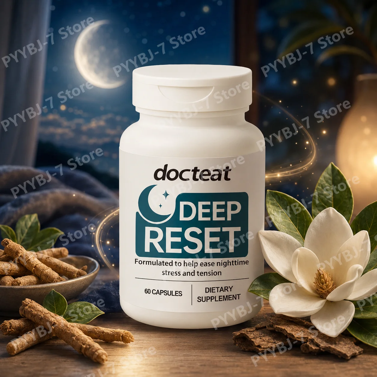 Evening Calm Support Capsules with L-Theanine and Botanical Blend Relaxation Wellness Supplement for Adults
Evening Calm Support Capsules with L-Theanine and Botanical Blend Relaxation Wellness Supplement for Adults