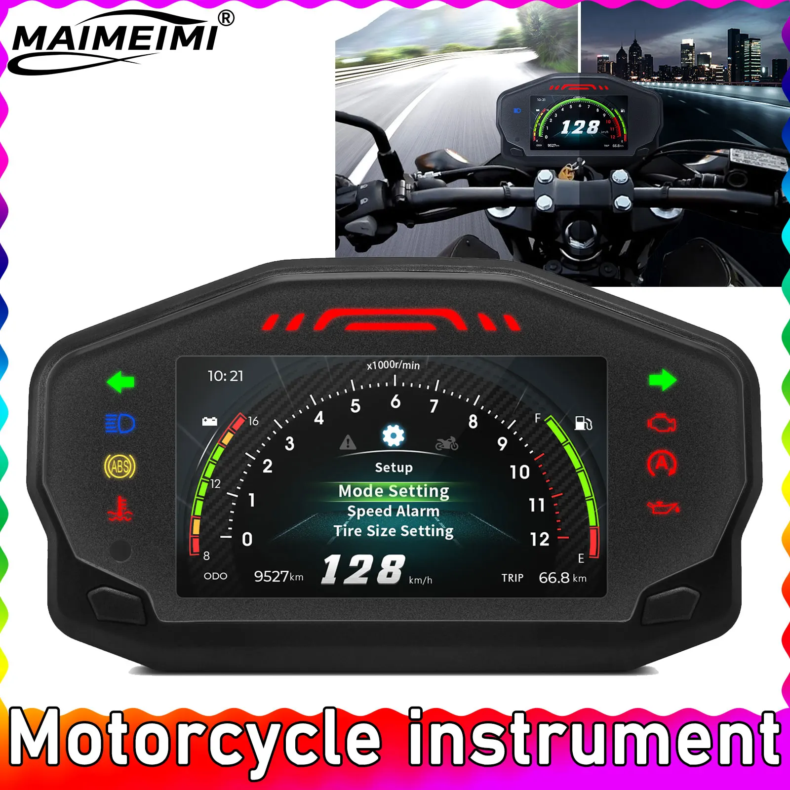 12000 RPM Tachometer Motorcycle Bluetooth-compatible Speedometer Upgraded Digital Dashboard Panel Motorcycle With Turn Signal
12000 RPM Tachometer Motorcycle Bluetooth-compatible Speedometer Upgraded Digital Dashboard Panel Motorcycle With Turn Signal