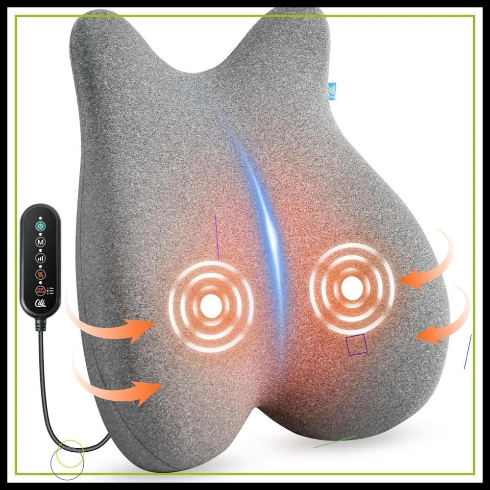 Heated Lumbar Support Pillow for Office Chair, Ergonomic Back Cushion with Vibration & Memory Foam, Gift for Mom
Heated Lumbar Support Pillow for Office Chair, Ergonomic Back Cushion with Vibration & Memory Foam, Gift for Mom