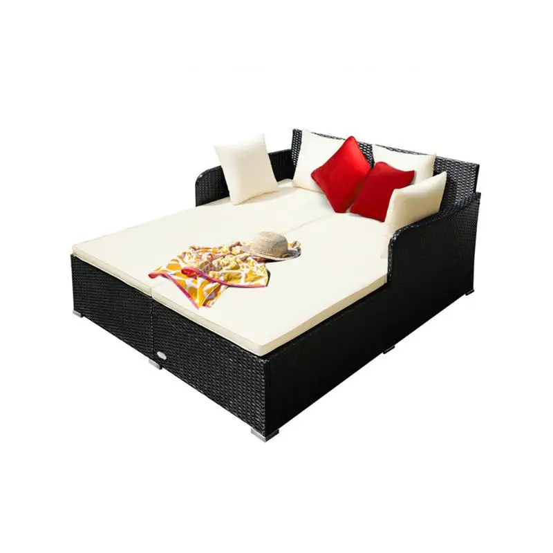 Кушетка из ротанга на открытом воздухе с подушками, мягкие сиденья для патио, сада или балкона
Кушетка из ротанга на открытом воздухе с подушками, мягкие сиденья для патио, сада или балкона