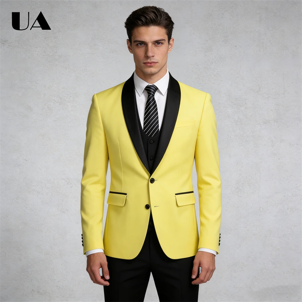 Fashionable 3 Pieces Suit Set for Men, One Button Jacket Vest Pants Set, Business Slim Fitting Suit Attire Tailored Tuxedo
Fashionable 3 Pieces Suit Set for Men, One Button Jacket Vest Pants Set, Business Slim Fitting Suit Attire Tailored Tuxedo