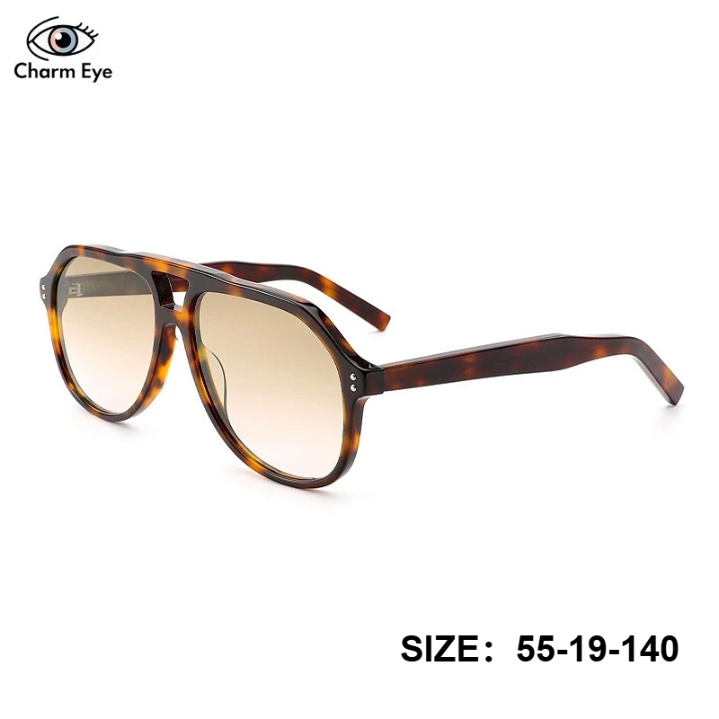 Vintage Tortoise Men Acetate Pilot Sunglasses Gradient Brown Lens UV400 Retro Fashion Designer Brand Eyewear for Daily Driving
Vintage Tortoise Men Acetate Pilot Sunglasses Gradient Brown Lens UV400 Retro Fashion Designer Brand Eyewear for Daily Driving