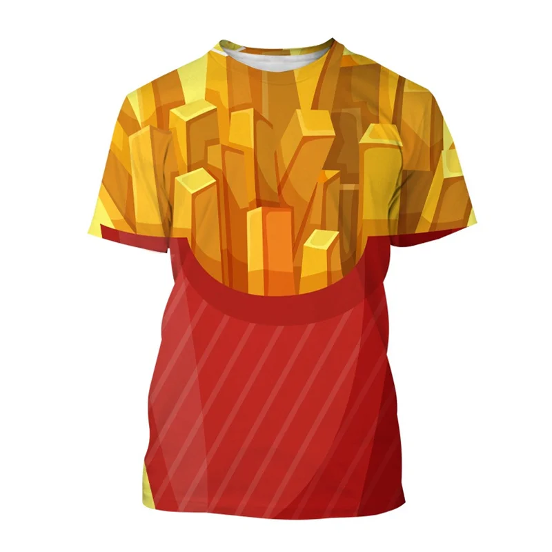 French Fries Pattern T Shirt For Men Potato Food 3D Printed Tees Summer Casual Loose O-Neck Tops Unisex T-Shirts Short Sleeves
French Fries Pattern T Shirt For Men Potato Food 3D Printed Tees Summer Casual Loose O-Neck Tops Unisex T-Shirts Short Sleeves