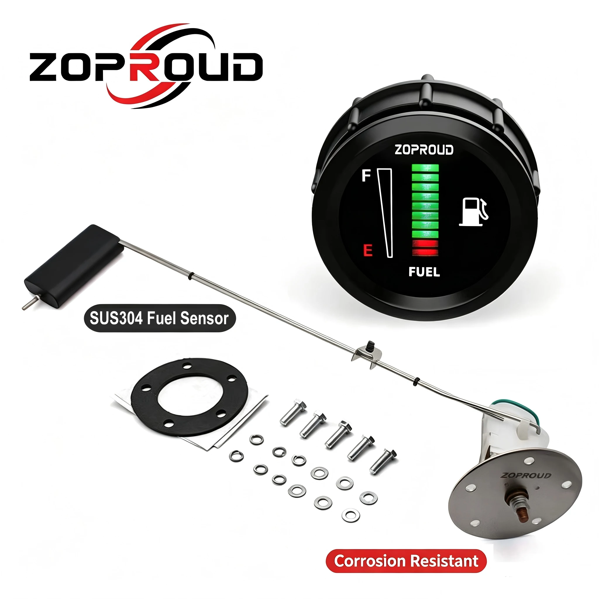ZOPROUD Car Univeral Fit Fuel Level Gauge 52mm Black 12V 24V With SUS304 Fuel Float Sensor
ZOPROUD Car Univeral Fit Fuel Level Gauge 52mm Black 12V 24V With SUS304 Fuel Float Sensor