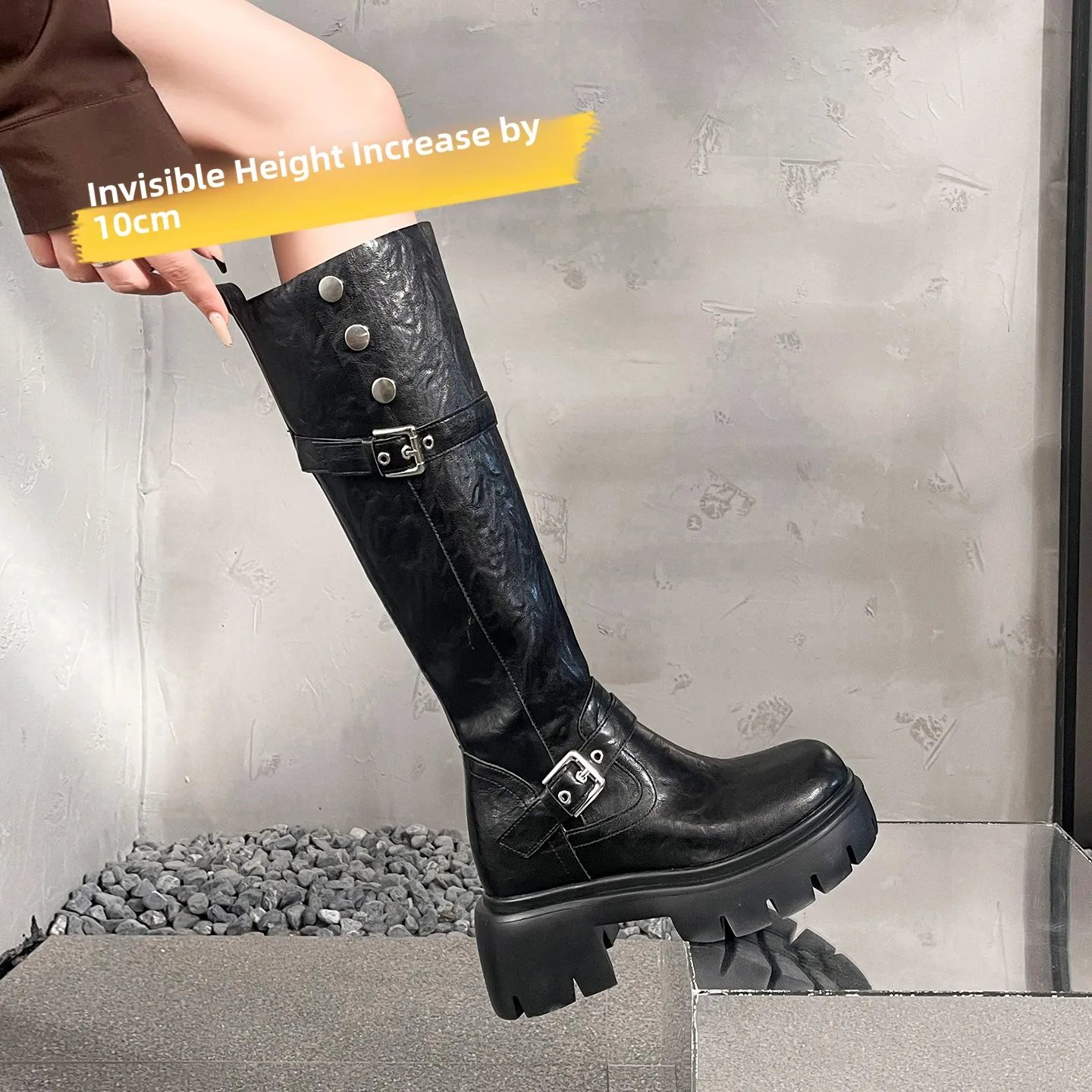 Women's Winter Thi Bot High Top Boots Inner Heightening Long Tube Fce Lined Genuine Leather Retro Knight Boots
Women's Winter Thi Bot High Top Boots Inner Heightening Long Tube Fce Lined Genuine Leather Retro Knight Boots