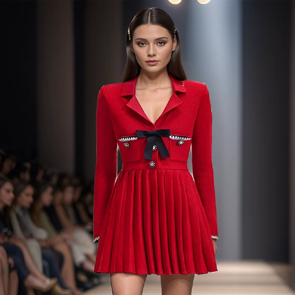 Traf-Women's Red Pleated Skirt, Knitted Diamond Bow Corset, Elegant Pleated Skirt, New Fashion, High Quality, 2021
Traf-Women's Red Pleated Skirt, Knitted Diamond Bow Corset, Elegant Pleated Skirt, New Fashion, High Quality, 2021