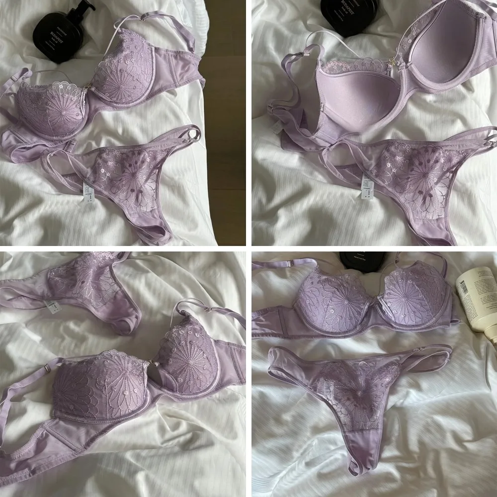 Purple Glossy Push-Up Bra Set, Anti-Sagging Support for Large Size, Women's Lingerie
Purple Glossy Push-Up Bra Set, Anti-Sagging Support for Large Size, Women's Lingerie