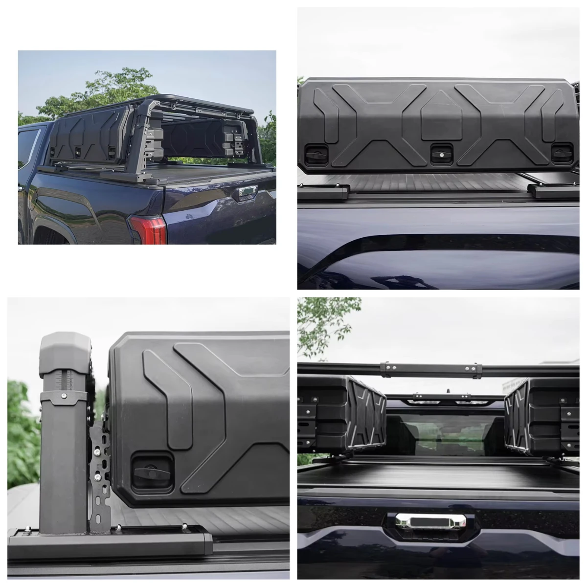 4x4 Offroad Accessories Cargo Bed Aluminum Roll bar with Two Side Boxes and Roof Luggage for Gladiator tundra tacoma
4x4 Offroad Accessories Cargo Bed Aluminum Roll bar with Two Side Boxes and Roof Luggage for Gladiator tundra tacoma