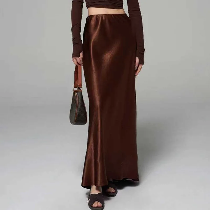 Office Spring Summer luxury Real Silk Trumpet Skirt Lady Fashion Streetwear long Mermaid Skirt
Office Spring Summer luxury Real Silk Trumpet Skirt Lady Fashion Streetwear long Mermaid Skirt