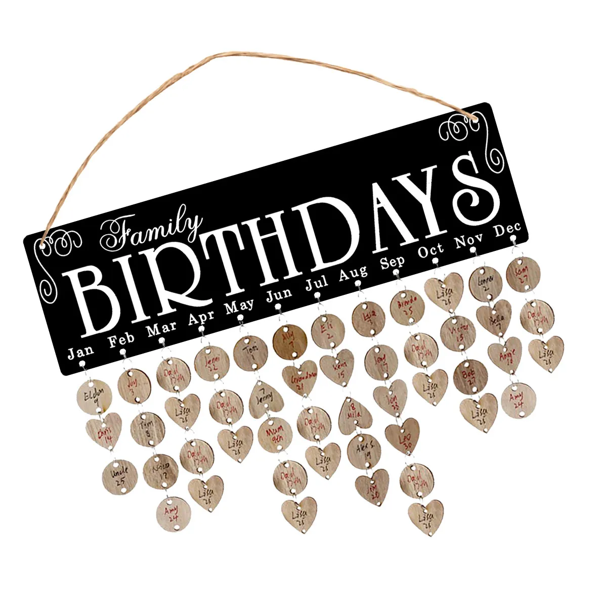 50 Round 50 Heart Wooden Hanging DIY Birthday Reminder Calendar Planner Board for Home Decor Wedding Anniversary Gift Wooden
50 Round 50 Heart Wooden Hanging DIY Birthday Reminder Calendar Planner Board for Home Decor Wedding Anniversary Gift Wooden