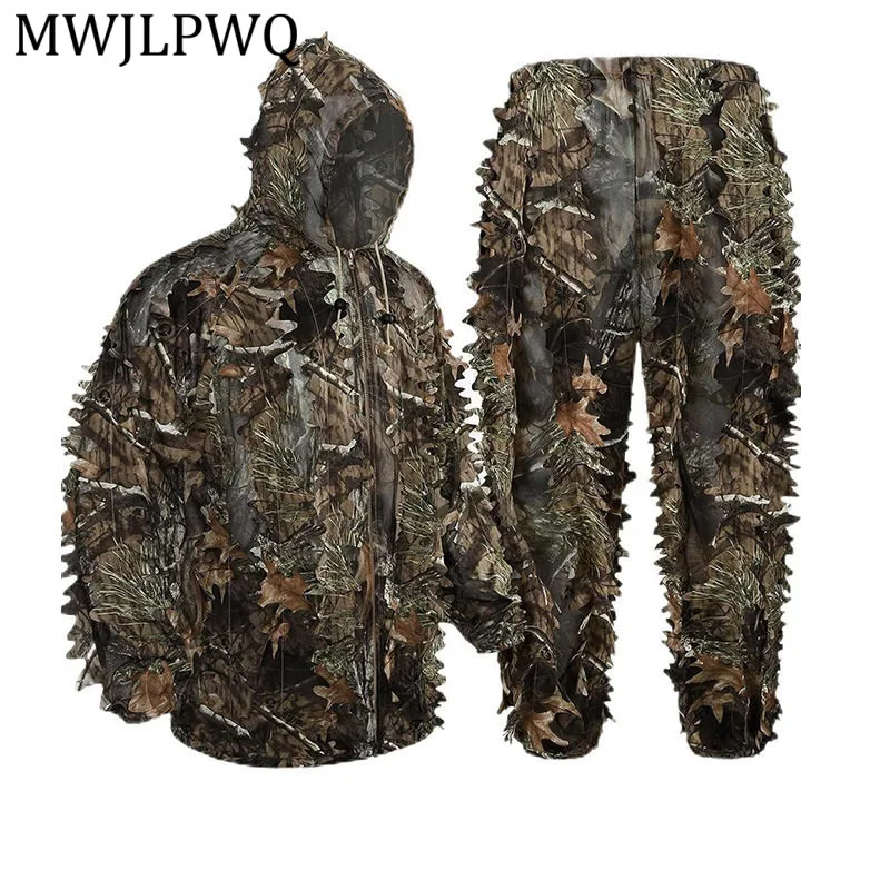 MWJLPWQ Mens 3D Leaf Camo Hunting Suit Hooded Jacket And Pants Set Outdoor Camouflage Ghillie Suit For Hunting Summer 16490
MWJLPWQ Mens 3D Leaf Camo Hunting Suit Hooded Jacket And Pants Set Outdoor Camouflage Ghillie Suit For Hunting Summer 16490