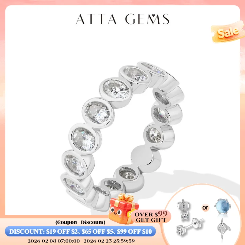ATTAGEMS Oval Cut Synthetic Moissanite Ring 925 Silver Engagement Rings for Women Eternity Wedding Band Anniversary Gift Jewelry
ATTAGEMS Oval Cut Synthetic Moissanite Ring 925 Silver Engagement Rings for Women Eternity Wedding Band Anniversary Gift Jewelry