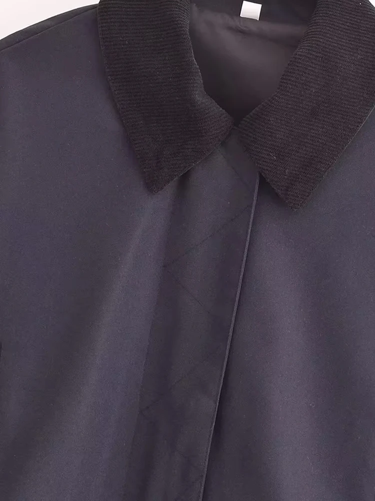 Coat Long Sleeve Front Zipper Female Outerwear Chic TopsWomen Fashion Patchwork Corduroy Cropped Jacket
Coat Long Sleeve Front Zipper Female Outerwear Chic TopsWomen Fashion Patchwork Corduroy Cropped Jacket