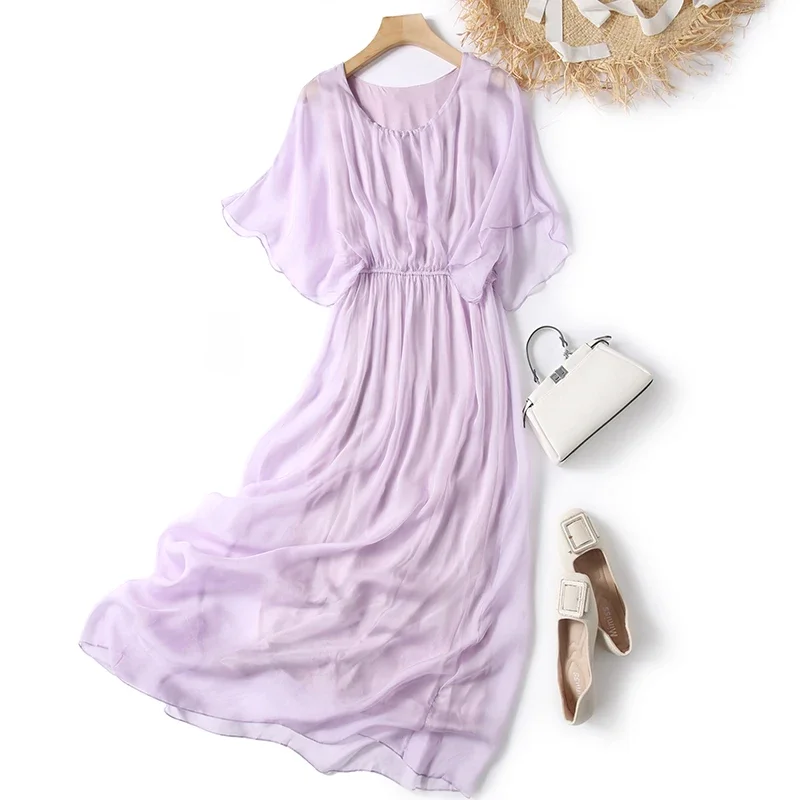 2024 Summer Dresses Mulberry Silk Midi Dress O Neck Solid Beach Dress Women Elegant A Line Casual Dress Bohemian Vestidos Ladies
2024 Summer Dresses Mulberry Silk Midi Dress O Neck Solid Beach Dress Women Elegant A Line Casual Dress Bohemian Vestidos Ladies
