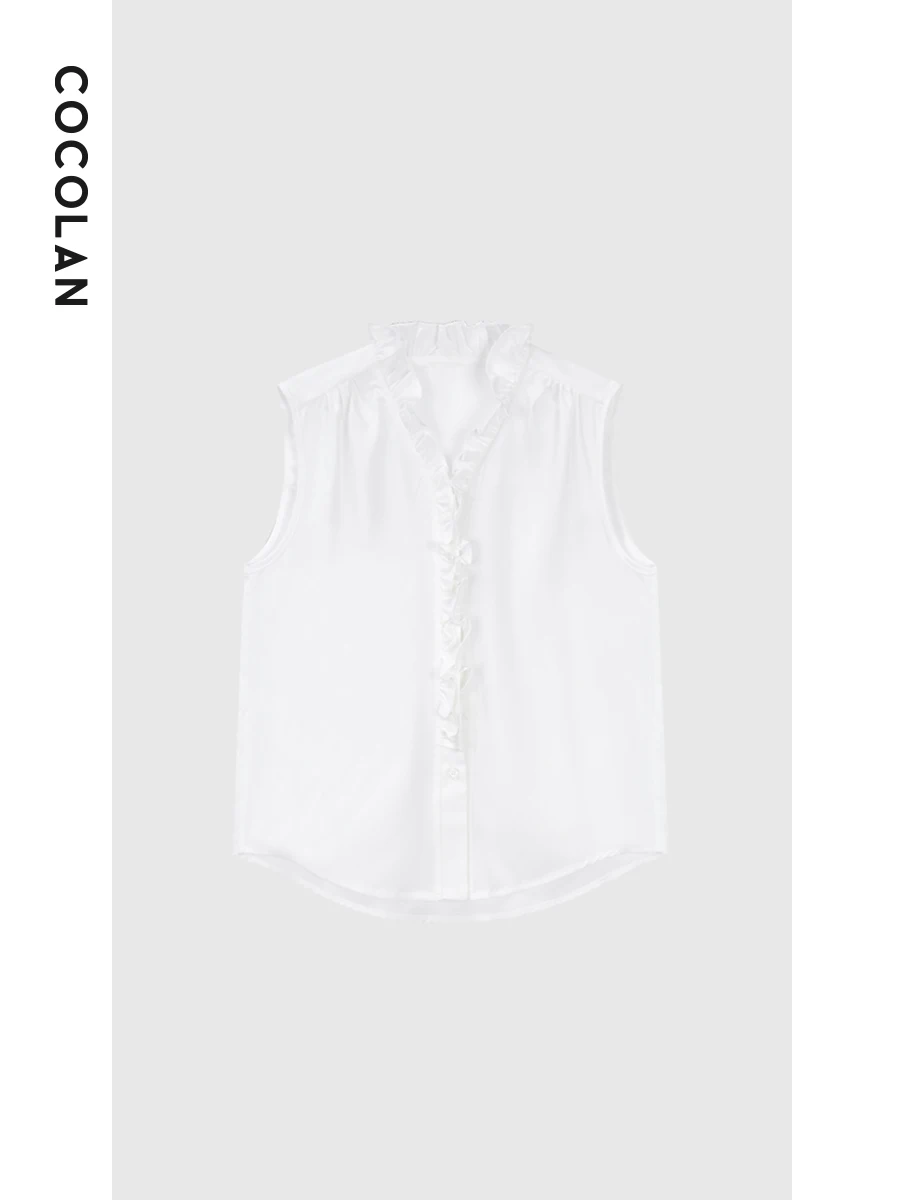 COCOLAN Spring 2026 Black Lace Sleeveless Shirt Jacket Women's Simple Versatile Top Commute Style Polyester Fiber Thin Model
COCOLAN Spring 2026 Black Lace Sleeveless Shirt Jacket Women's Simple Versatile Top Commute Style Polyester Fiber Thin Model