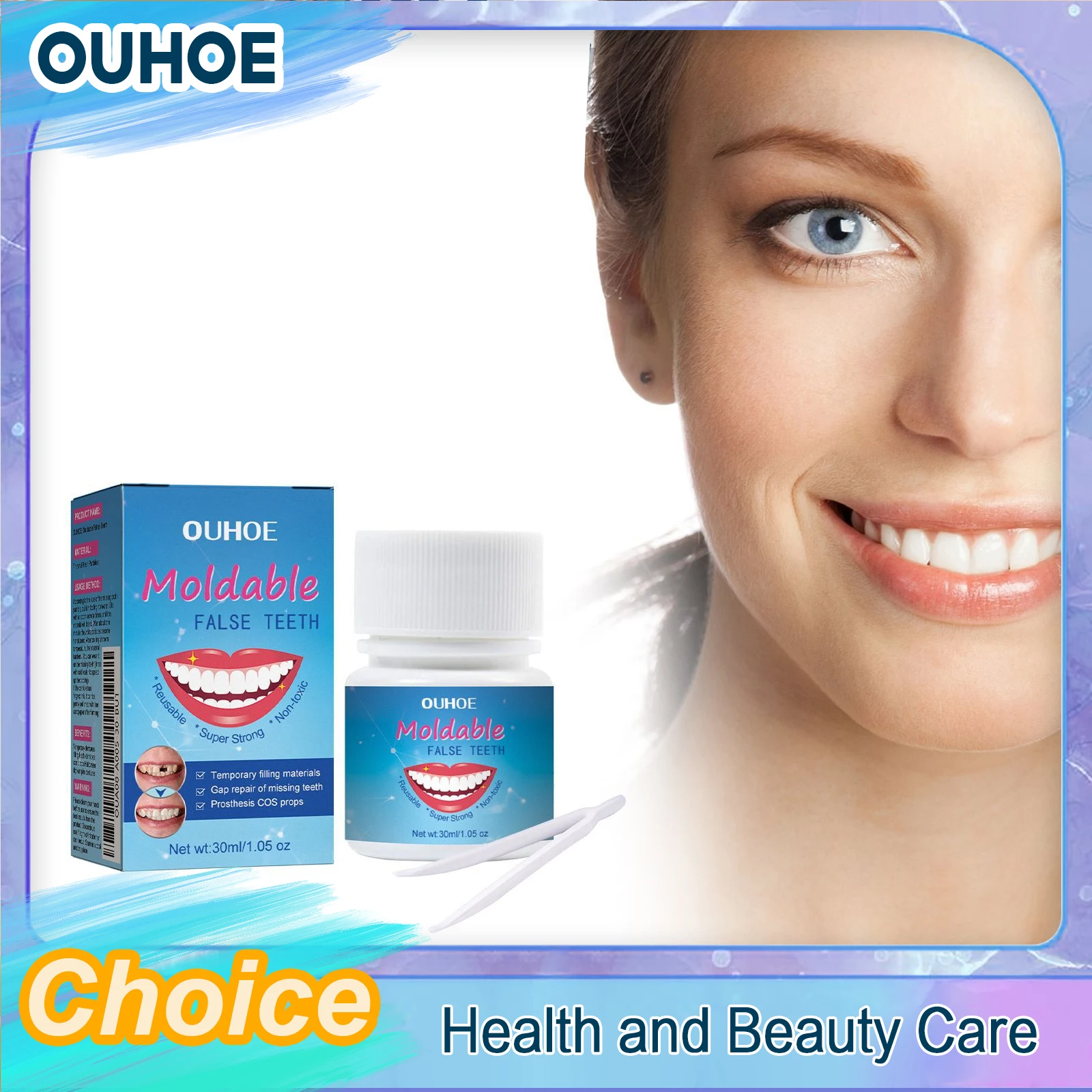 Moldable False Teeth Solid Teeth Gaps Broken Repair Tooth Filling Resin Temporary Solid Glue Denture Halloween Dental Care Tool
Moldable False Teeth Solid Teeth Gaps Broken Repair Tooth Filling Resin Temporary Solid Glue Denture Halloween Dental Care Tool