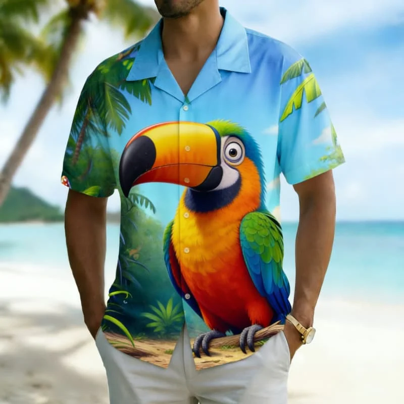 Men's Breathable Cute Tropical Animal Print Short Sleeve Shirt Comfortable Summer Style for Vacation Travel Nightclub Party
Men's Breathable Cute Tropical Animal Print Short Sleeve Shirt Comfortable Summer Style for Vacation Travel Nightclub Party