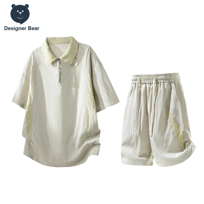 (2 piece Set) Summer Thin Men's T-shirt and Shorts Set Short Sleeve Polo Shirt Shorts Baggy Joggers Sweatpants Plus Size M-8XL
(2 piece Set) Summer Thin Men's T-shirt and Shorts Set Short Sleeve Polo Shirt Shorts Baggy Joggers Sweatpants Plus Size M-8XL