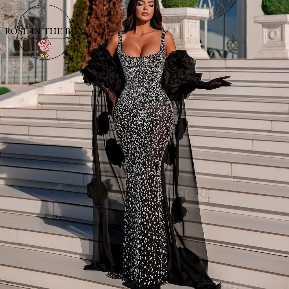 ROSEINTHEBOX Customized Full Diamond Crystals Luxury Evening Dresses for Women Spaghetti Straps Long Mermaid Elegant Party Dress 
ROSEINTHEBOX Customized Full Diamond Crystals Luxury Evening Dresses for Women Spaghetti Straps Long Mermaid Elegant Party Dress