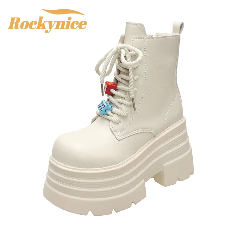 Women Winter Leather Warm Ankle Boots 10CM Chunky Heels Motorcycle Boots Woman Thick Bottom High Platform Plush Short Booties
Women Winter Leather Warm Ankle Boots 10CM Chunky Heels Motorcycle Boots Woman Thick Bottom High Platform Plush Short Booties