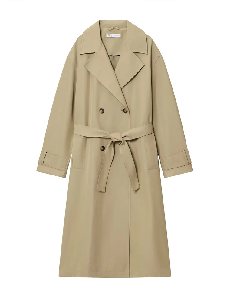 Новый женский модный универсальный темпераментный двубортный длинный плащ миди в европейском стиле с поясом
Новый женский модный универсальный темпераментный двубортный длинный плащ миди в европейском стиле с поясом