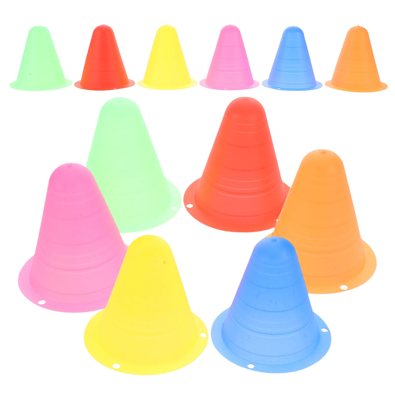 12pcs Roller Skating Piles Sports Training Kids Drills Plastic Cones Agility Soccer Basketball Street Dance Obstacles Vibrant
12pcs Roller Skating Piles Sports Training Kids Drills Plastic Cones Agility Soccer Basketball Street Dance Obstacles Vibrant