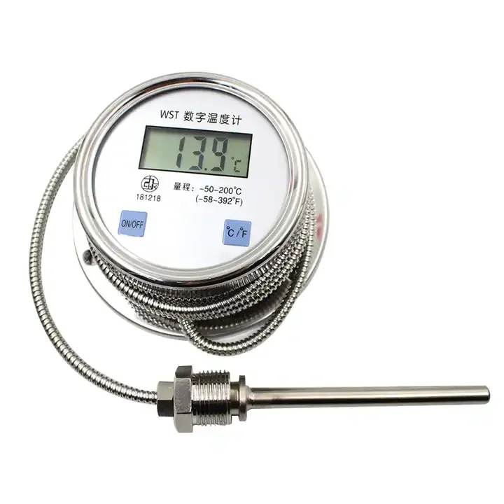 WST-102 Digital Bimetal Thermometer with Customized Stainless Probe OEM and ODM Supported 
WST-102 Digital Bimetal Thermometer with Customized Stainless Probe OEM and ODM Supported