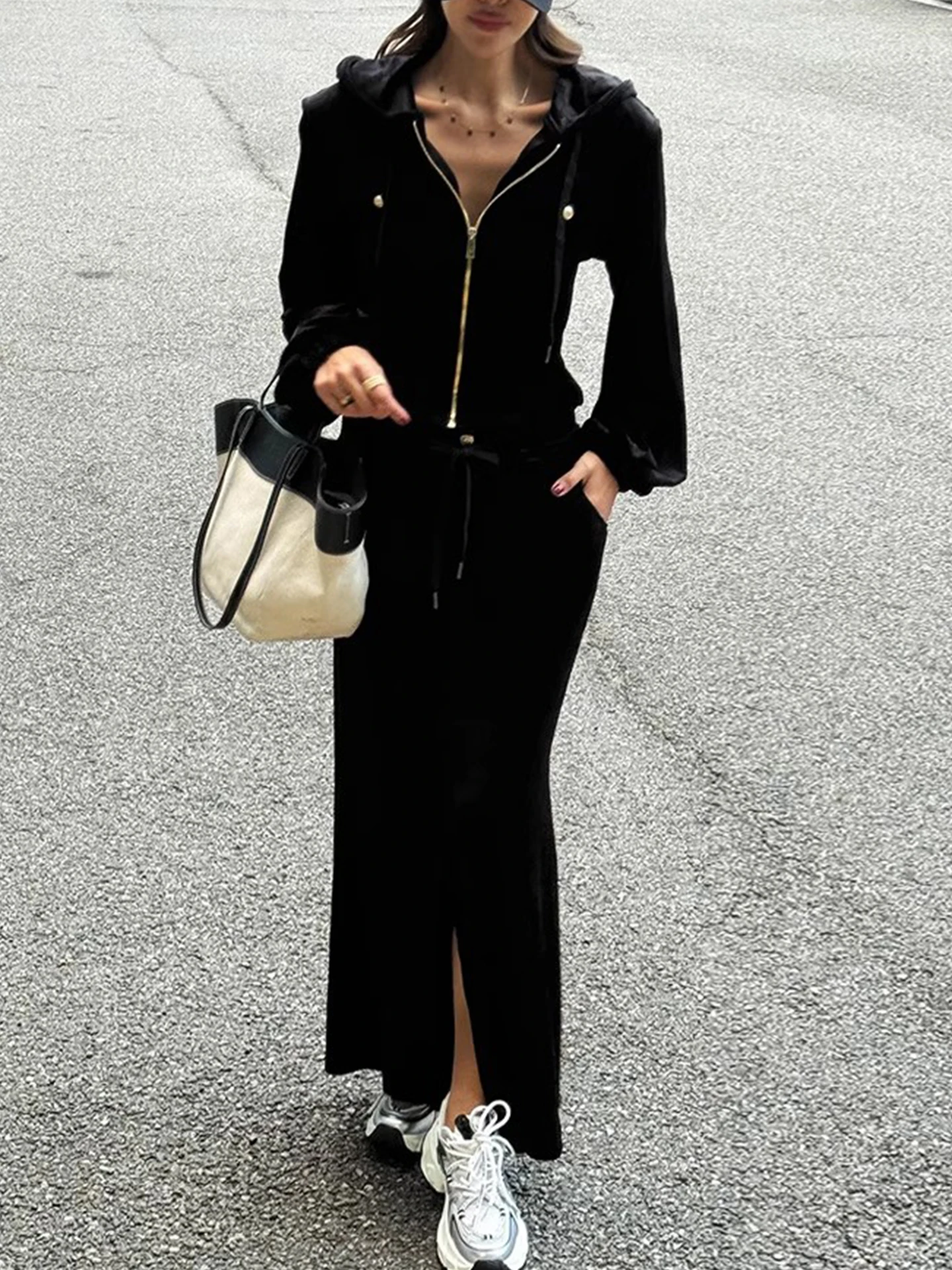 Шикарный бархатный дэт с капюшоном, женская утягивающая юбка с высокой талией, модный осенний наряд, длинный свек, для поездок на работу, сле
Шикарный бархатный дэт с капюшоном, женская утягивающая юбка с высокой талией, модный осенний наряд, длинный свек, для поездок на работу, сле