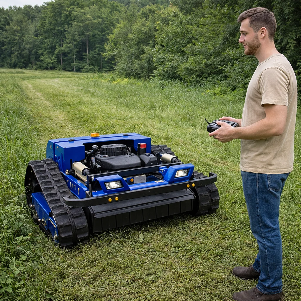 Customized Remote Control Slope Garden Lawn Mower - New China Factory Price Self-Propelled All Terrain Industrial Model
Customized Remote Control Slope Garden Lawn Mower - New China Factory Price Self-Propelled All Terrain Industrial Model