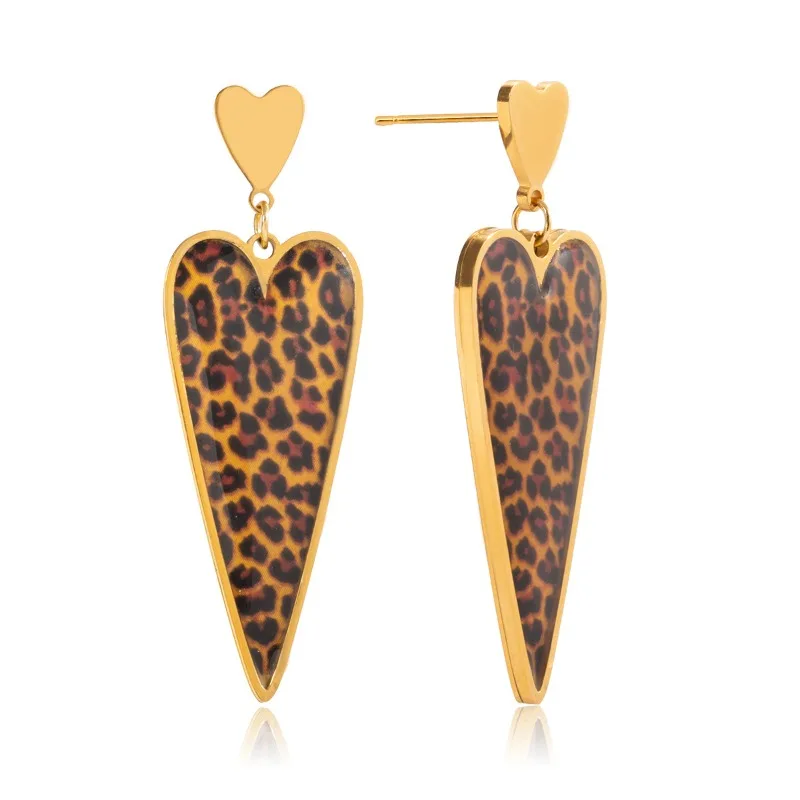 Minar Statement Leopard Enamel Love Heart Pendant Long Drop Earrings for Women Titanium Steel 18K Gold PVD Plated Tarnish Free
Minar Statement Leopard Enamel Love Heart Pendant Long Drop Earrings for Women Titanium Steel 18K Gold PVD Plated Tarnish Free