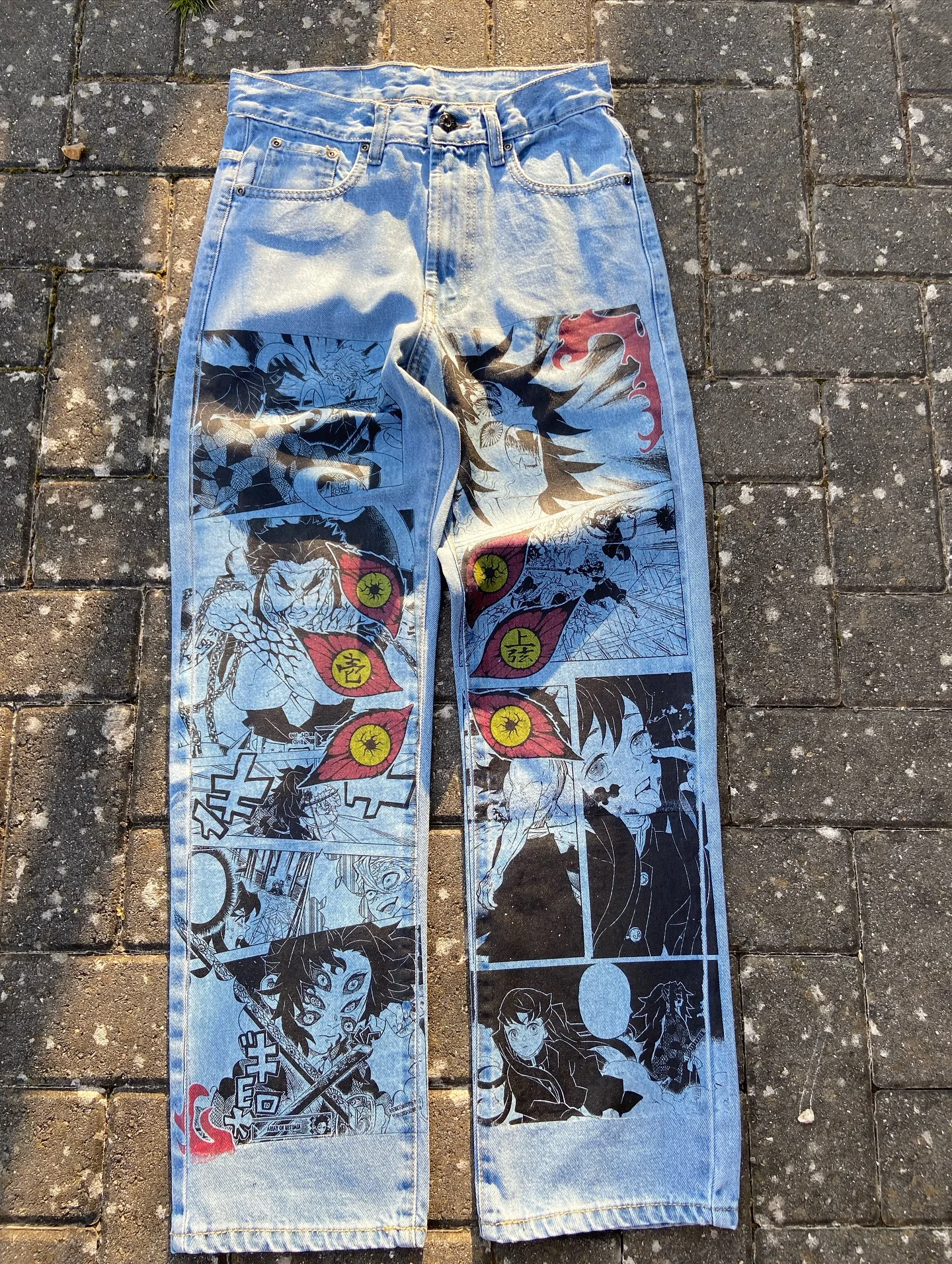 Y2k demon slayer wide leg jeans streetwear jeans men women 2025 harajuku japanese style sky blue jeans wide trouser denim pants
Y2k demon slayer wide leg jeans streetwear jeans men women 2025 harajuku japanese style sky blue jeans wide trouser denim pants