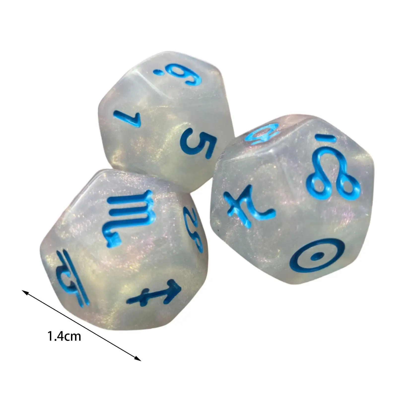 3 Pack of Multi Sided Dices for Math and Entertainment, Astrology Design
3 Pack of Multi Sided Dices for Math and Entertainment, Astrology Design