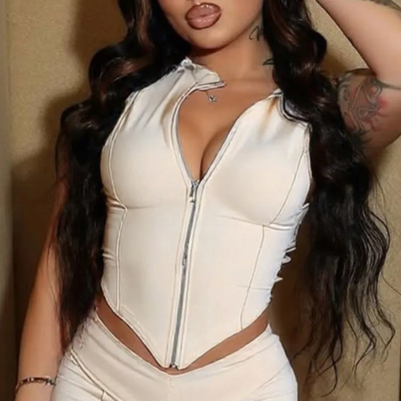 2025 Irregular Sports Two Piece Set Women's Sexy Casual Zipper Tank Top And Tight Shorts
2025 Irregular Sports Two Piece Set Women's Sexy Casual Zipper Tank Top And Tight Shorts