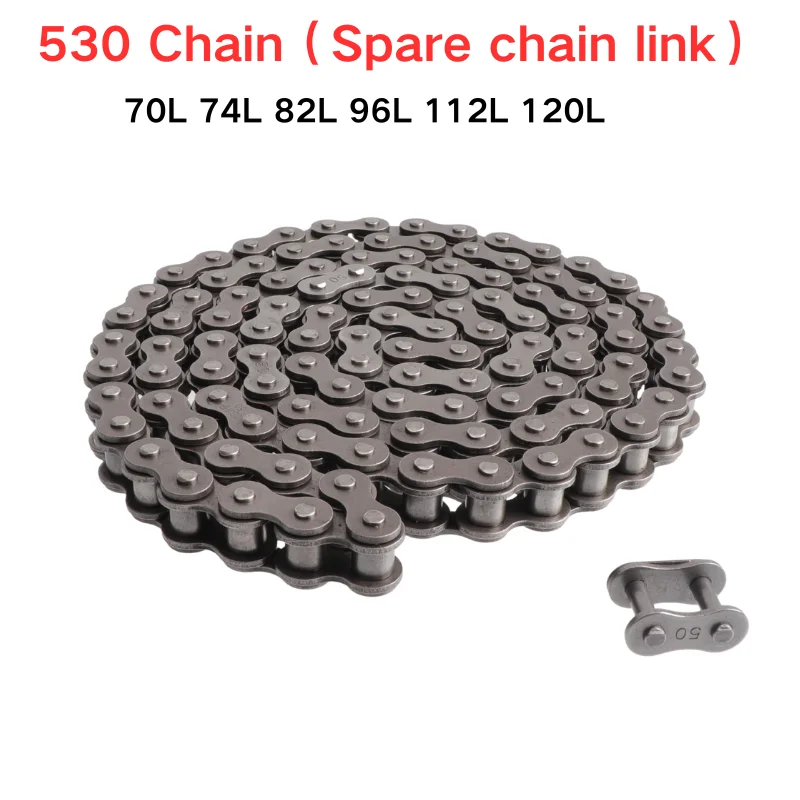 Motorcycle 530 Chains With Spare chain link 70L 74L 96L 120L link for 50cc -250cc ATV UTV Quad Side X Side Pit Dirt Bike Go Kart
Motorcycle 530 Chains With Spare chain link 70L 74L 96L 120L link for 50cc -250cc ATV UTV Quad Side X Side Pit Dirt Bike Go Kart