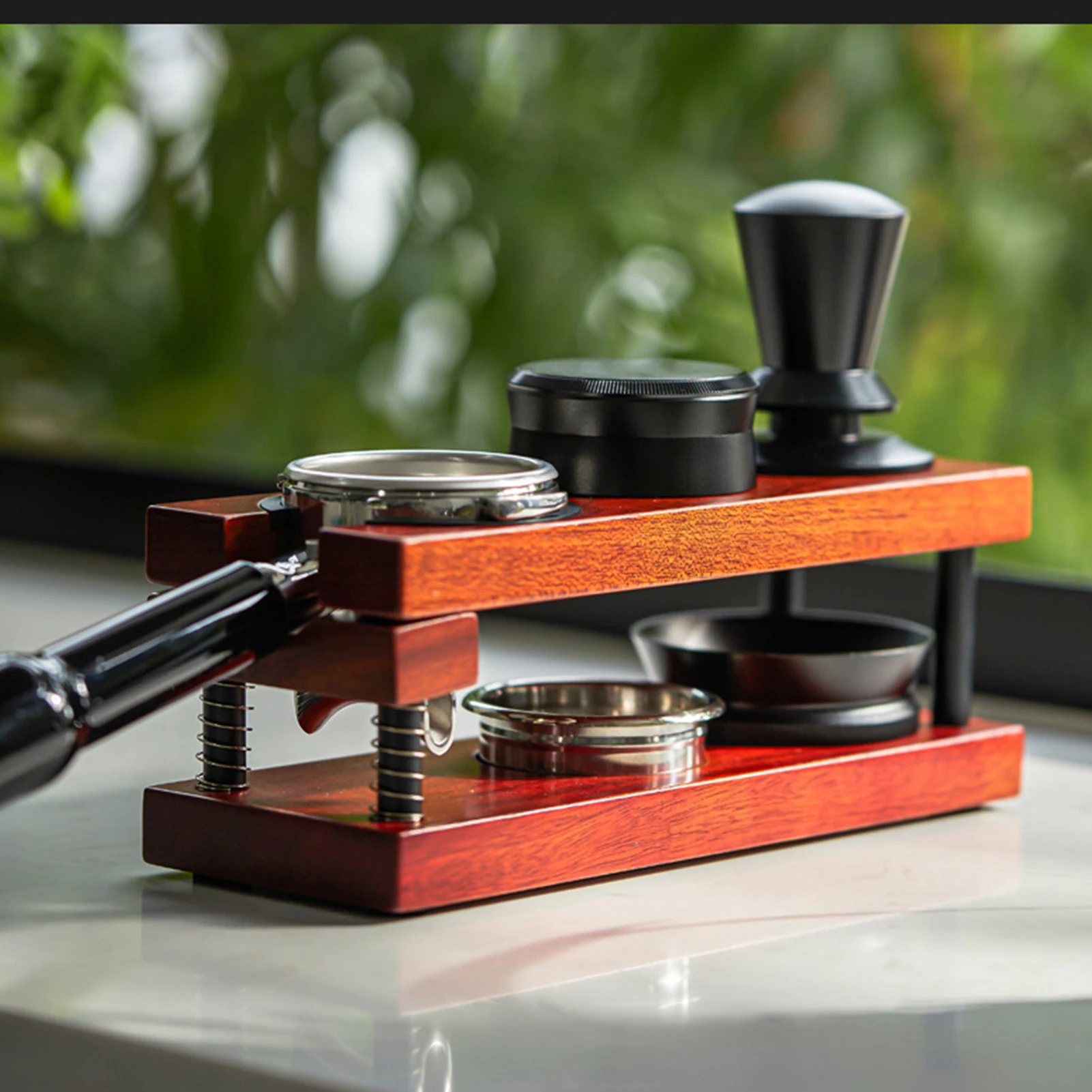 Tamping Station Double Layer Distribution Tool Holder 51-58mm Universal Portafilter Holder Natural Wood Coffee Station
Tamping Station Double Layer Distribution Tool Holder 51-58mm Universal Portafilter Holder Natural Wood Coffee Station