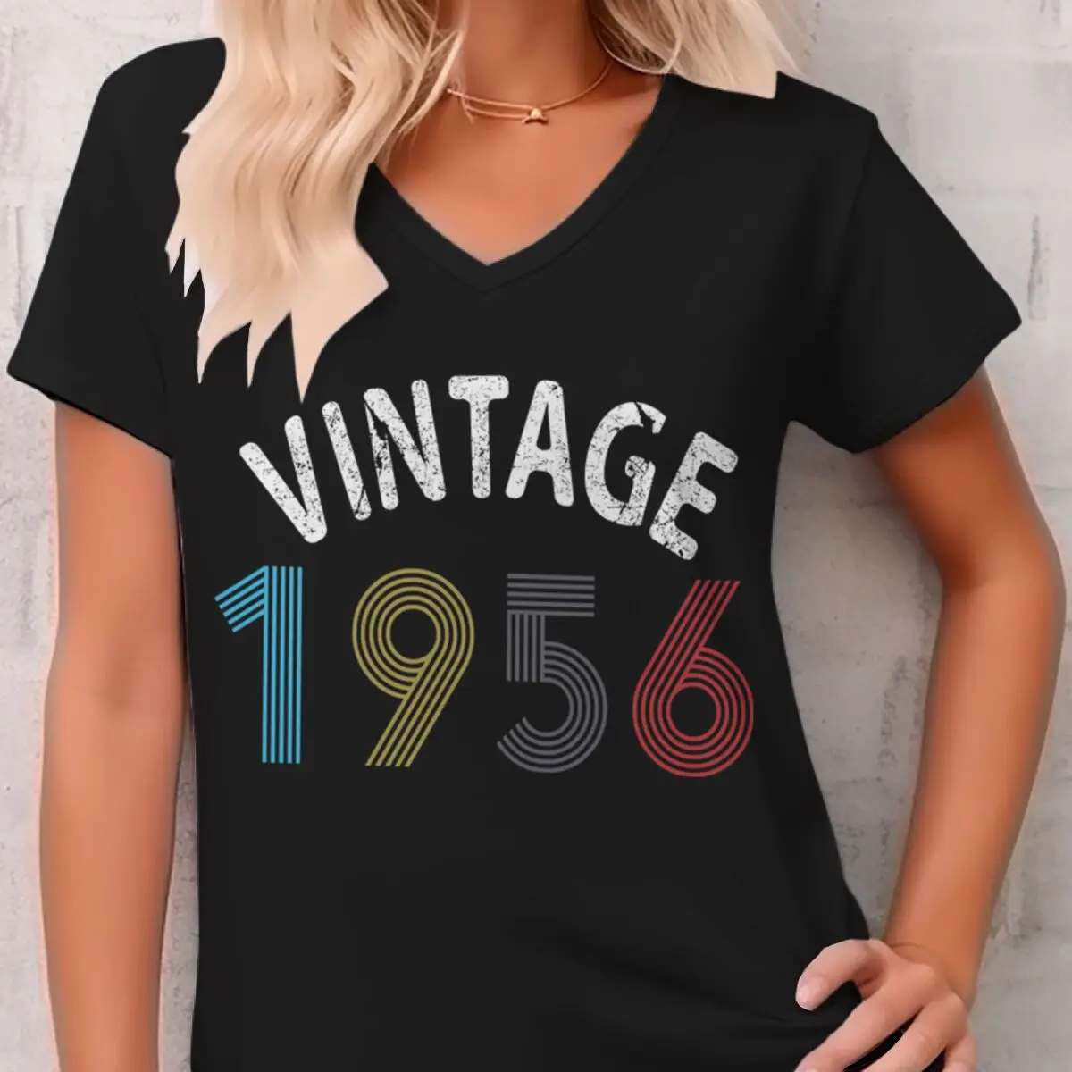 Vintage 1956 70th Birthday Commemorate T-shirts Women Men V Neck Short Sleeve Casual Classic 1956 Year Streetwear Gifts
Vintage 1956 70th Birthday Commemorate T-shirts Women Men V Neck Short Sleeve Casual Classic 1956 Year Streetwear Gifts