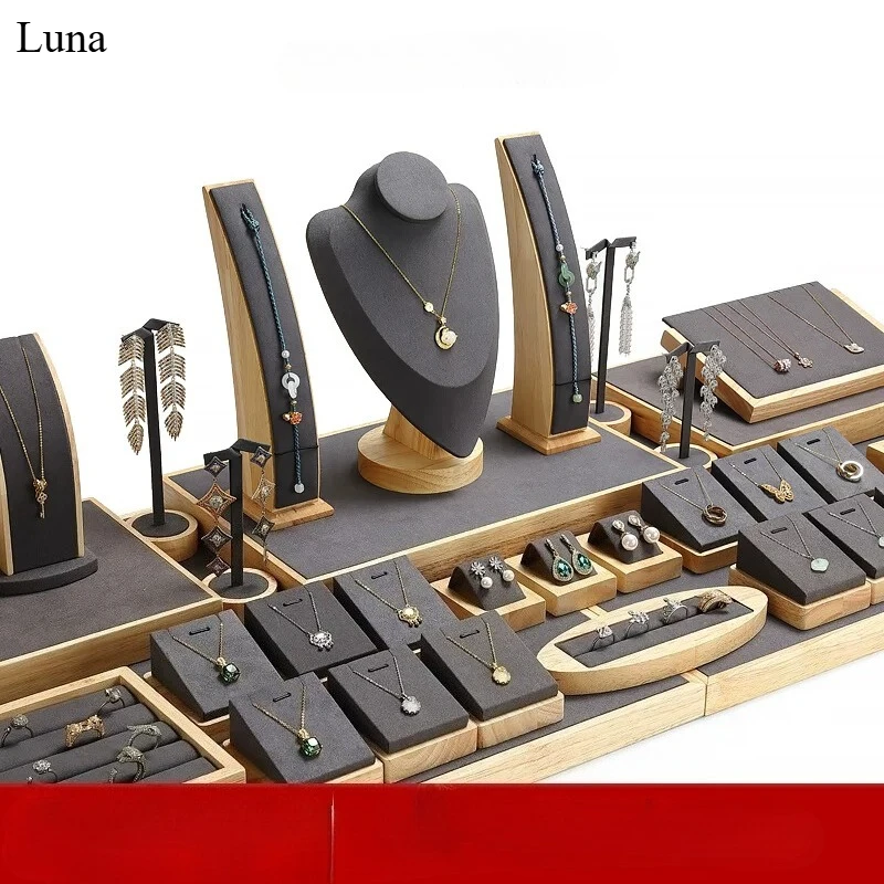 Solid Wood Jewelry Tray, Display Stand for Ring Necklace Bracelet Pendant, Jade & Jadeite Counter Organizer
Solid Wood Jewelry Tray, Display Stand for Ring Necklace Bracelet Pendant, Jade & Jadeite Counter Organizer