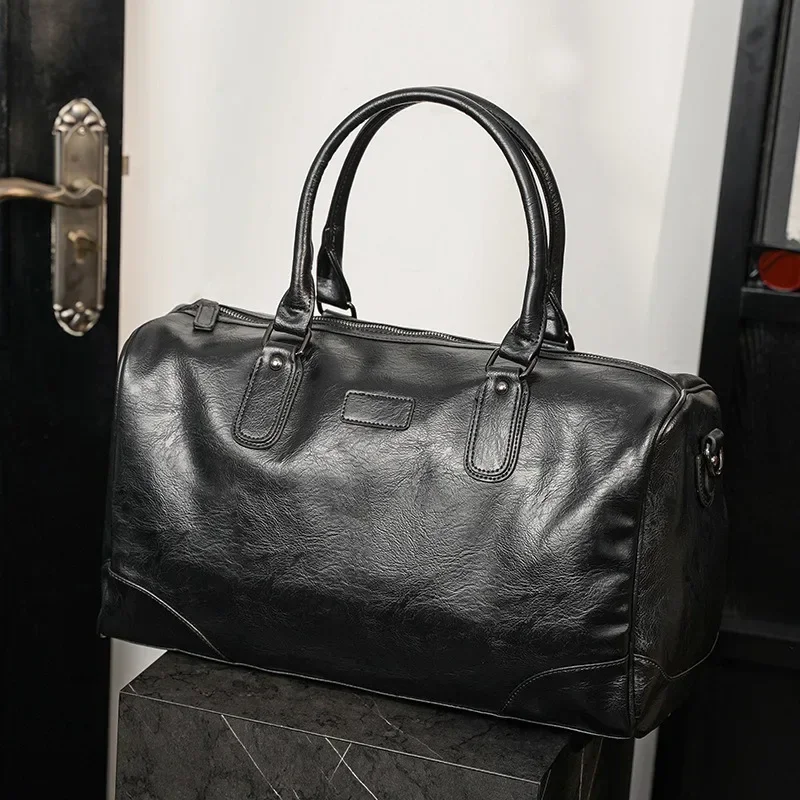 Large Capacity Fashion Men's Travel Bag Business Leisure Men's Shoulder Handbag PU Leather Messenger Bag Waterproof Dufflebag
Large Capacity Fashion Men's Travel Bag Business Leisure Men's Shoulder Handbag PU Leather Messenger Bag Waterproof Dufflebag