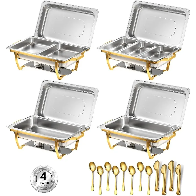 Chafing Dishes for Buffet, 8 Qt High Grade Chafing Dish Buffet Set, Rolled-Edge Design Food Warmers for Parties, Buffet, Wedding
Chafing Dishes for Buffet, 8 Qt High Grade Chafing Dish Buffet Set, Rolled-Edge Design Food Warmers for Parties, Buffet, Wedding