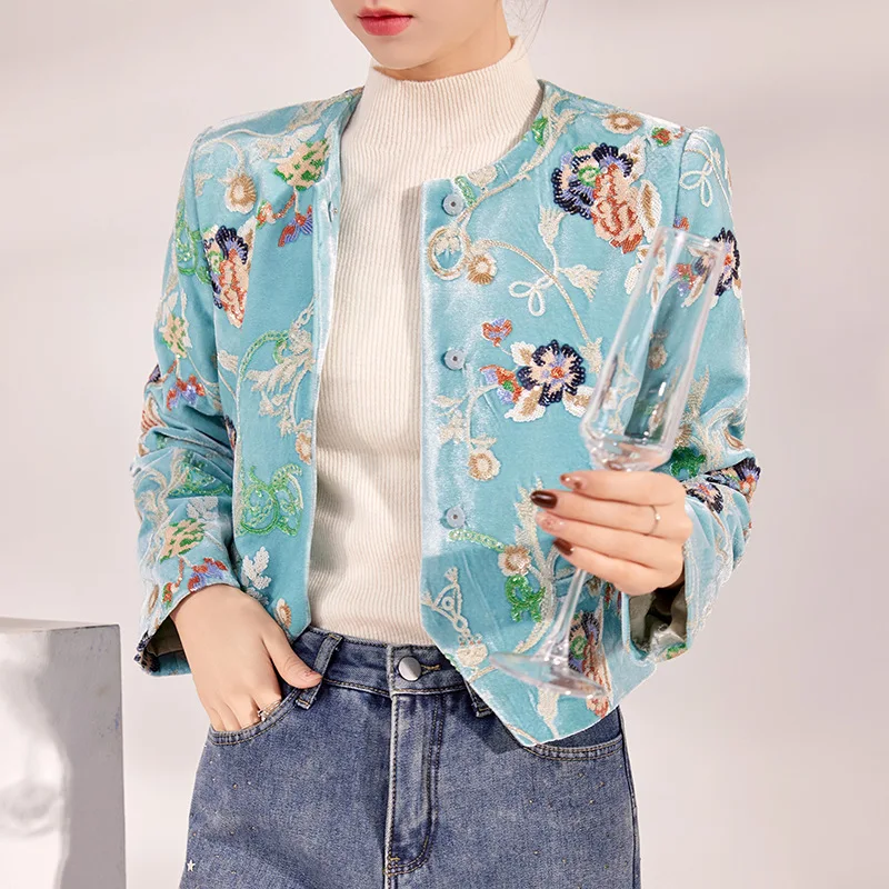 2025 New Chinese Style High-Grade Luxury Sequined Traditional Embroidery Fashion Short Coat Women Clothing Spring Autumn Jacket
2025 New Chinese Style High-Grade Luxury Sequined Traditional Embroidery Fashion Short Coat Women Clothing Spring Autumn Jacket