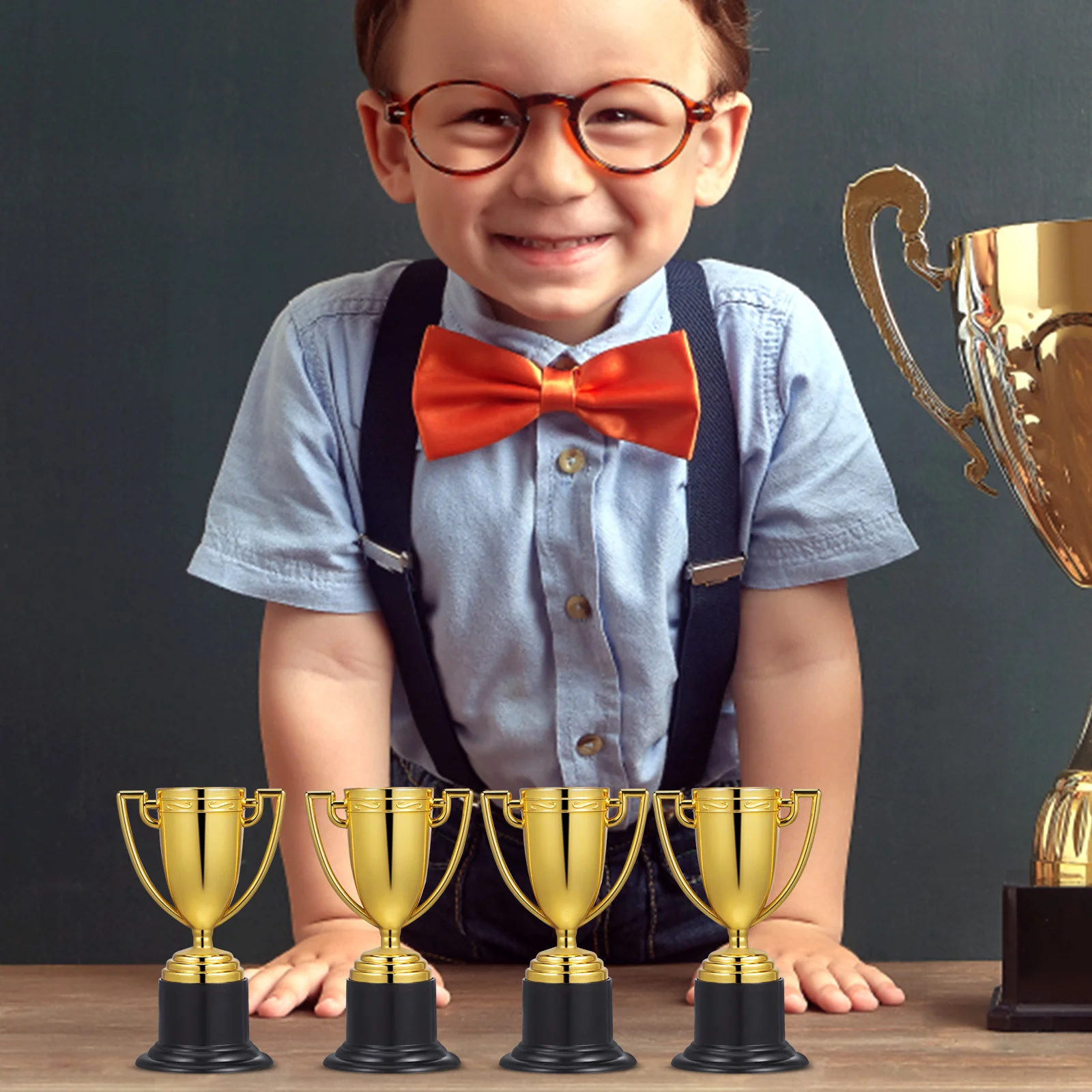24 pcs Small Trophy Elegant Design Plastic Material Kids Reward Halloween Christmas Party Favors Trophies Award Soccer
24 pcs Small Trophy Elegant Design Plastic Material Kids Reward Halloween Christmas Party Favors Trophies Award Soccer