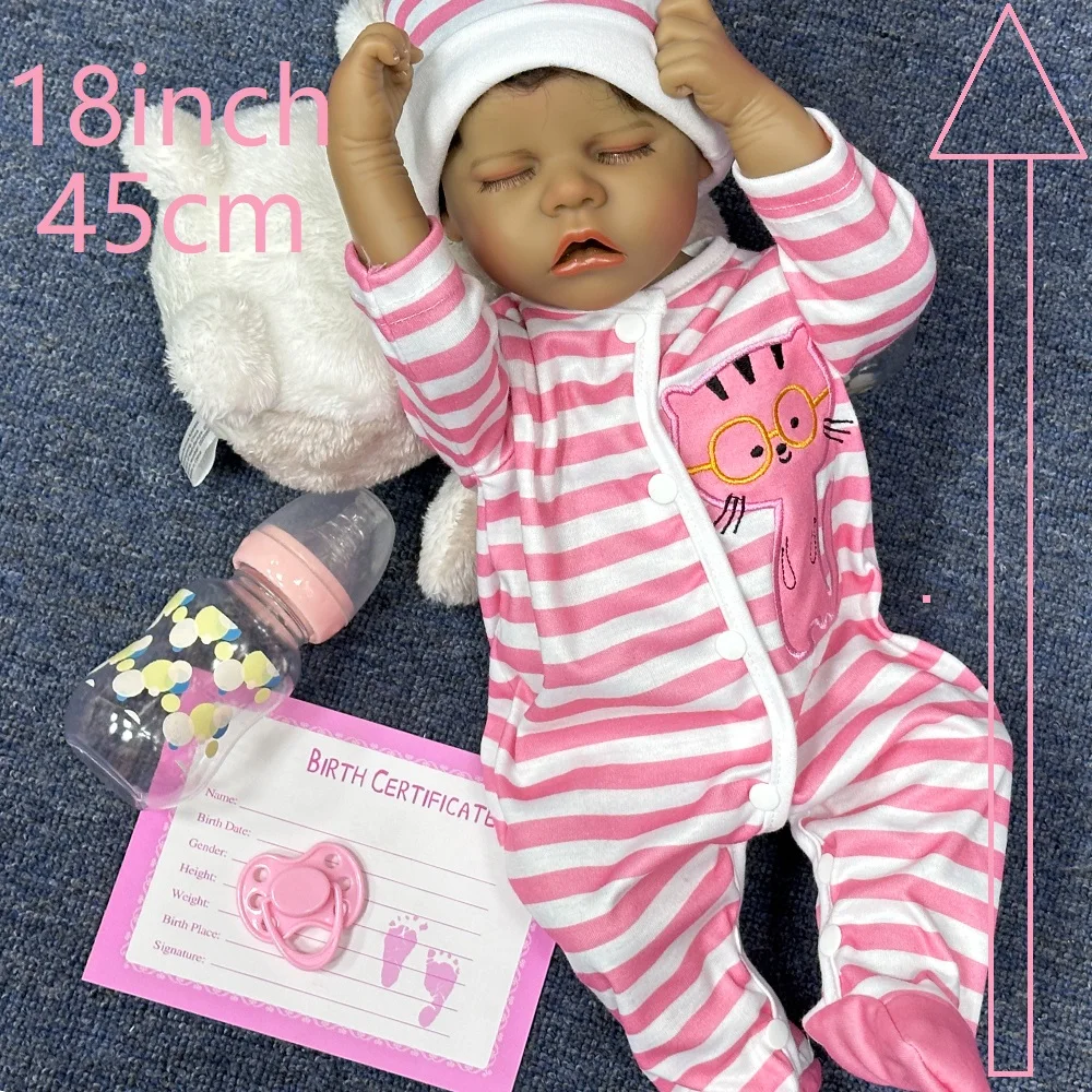 18-дюймовая кукла реборн, виниловый материал, специально разработан для черных семей, реалистичные и изысканные функции лица,
18-дюймовая кукла реборн, виниловый материал, специально разработан для черных семей, реалистичные и изысканные функции лица,