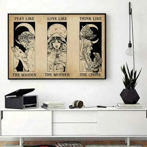 Play Like Love Like Think Like The Maiden Mother Crone Witch Cat Poster Tin Sign Iron Painting Home Family Lovers Gift
Play Like Love Like Think Like The Maiden Mother Crone Witch Cat Poster Tin Sign Iron Painting Home Family Lovers Gift