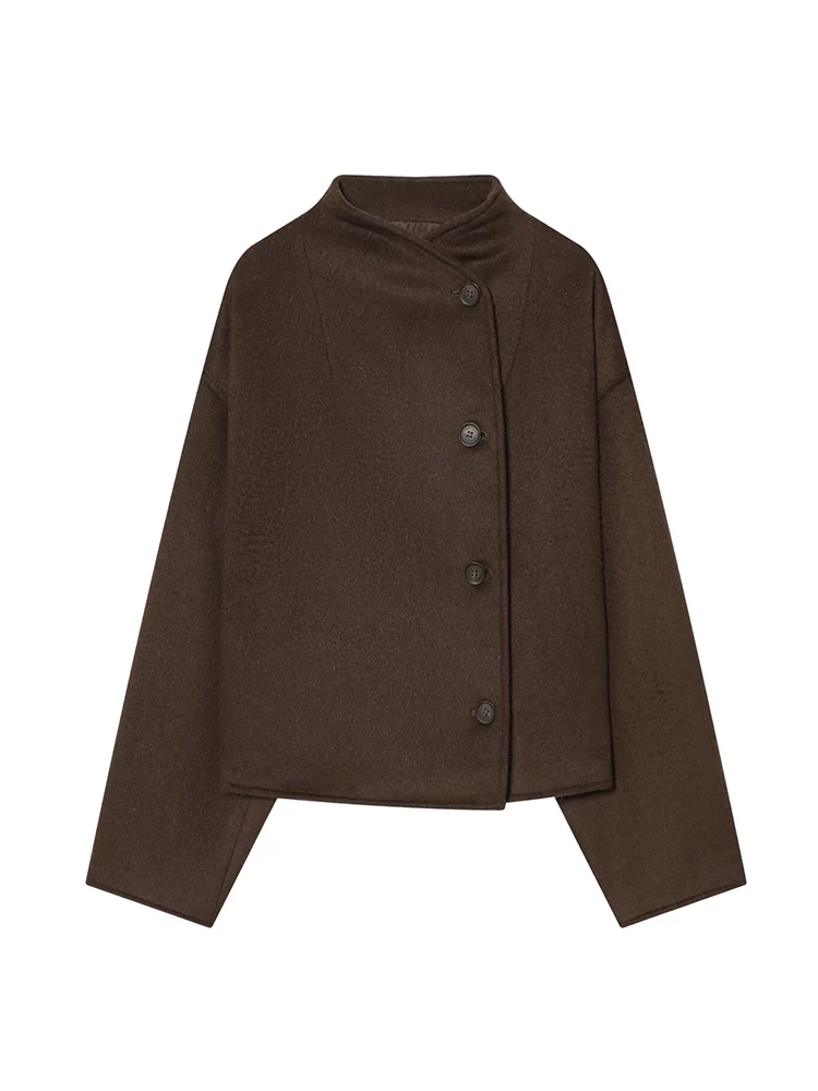 TFMLN Elegant Women's Woolen Jacket Winter New Solid Soft Long Sleeve Short Outerwear Fashion Lady Commuting Button Up Coat
TFMLN Elegant Women's Woolen Jacket Winter New Solid Soft Long Sleeve Short Outerwear Fashion Lady Commuting Button Up Coat