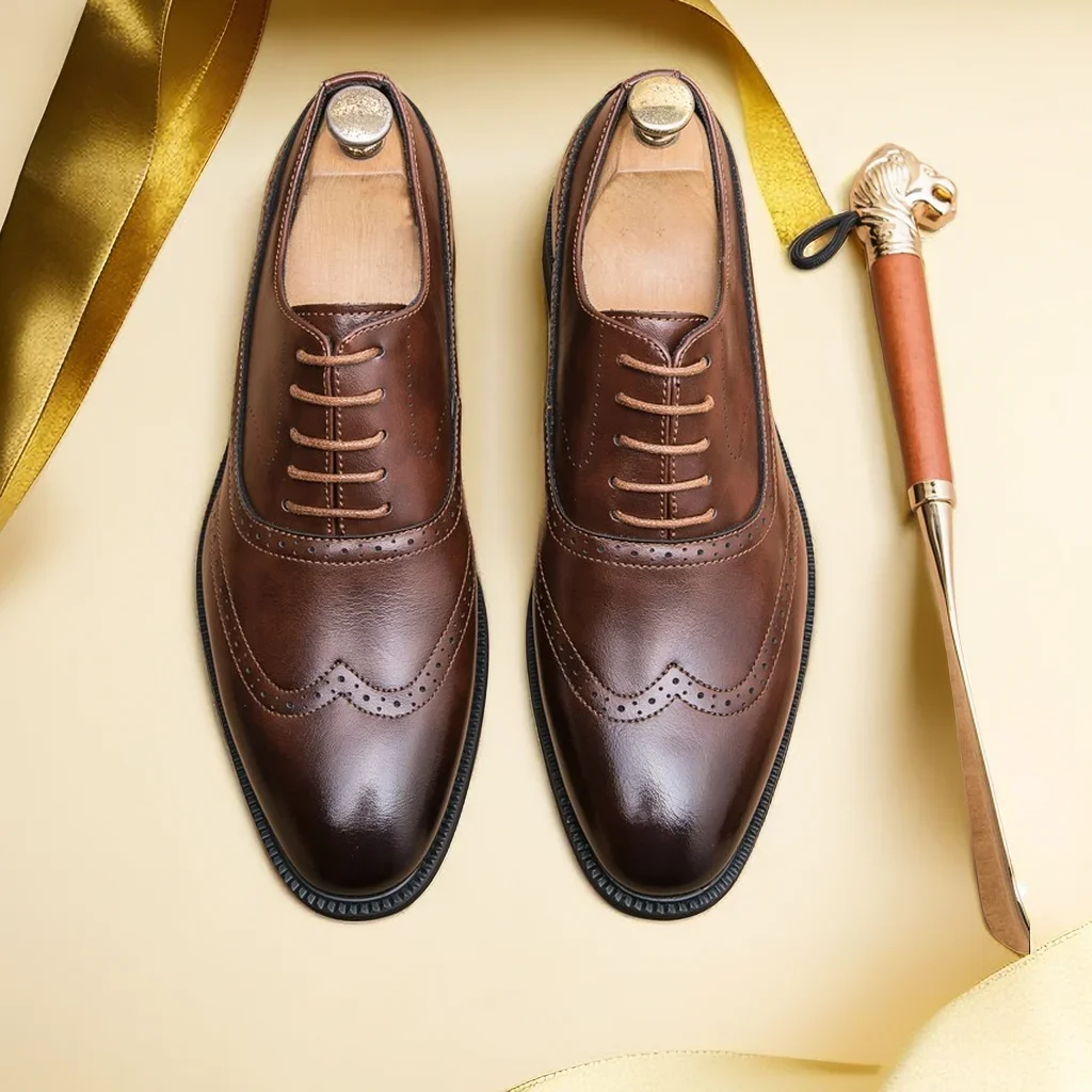 New Brown Brogue Shoes for Men Black Business Square Toe Lace-up Solid Pu Leather Men Dress Shoes Size 38-48
New Brown Brogue Shoes for Men Black Business Square Toe Lace-up Solid Pu Leather Men Dress Shoes Size 38-48