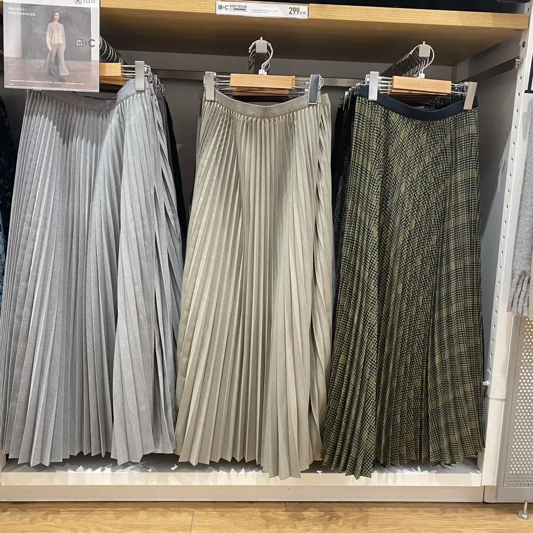 Autumn Winter New Sle Women's Pleated Long Skirt Mid-Length Accordion f Skirt High Waist Slim Fit A-Line Plaid Skirt
Autumn Winter New Sle Women's Pleated Long Skirt Mid-Length Accordion f Skirt High Waist Slim Fit A-Line Plaid Skirt