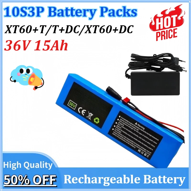 Newly upgraded 36V 15Ah 18650 Li-ion Battery Pack with BMS 10S3P Built-in Battery for Bicycles Scooters Motorcycles+42V2A Chg
Newly upgraded 36V 15Ah 18650 Li-ion Battery Pack with BMS 10S3P Built-in Battery for Bicycles Scooters Motorcycles+42V2A Chg